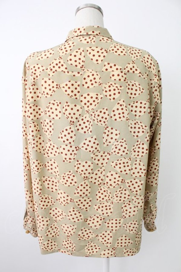 画像2: INGEBORG / リボン柄ブラウス  アイボリー T-25-12-07-004-LO-BL-OW-ZT492 (2)