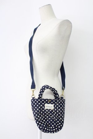 画像: PINK HOUSE / 水玉ミニショルダーバッグ  ネイビー T-25-12-10-031-LO-BG-OW-ZT