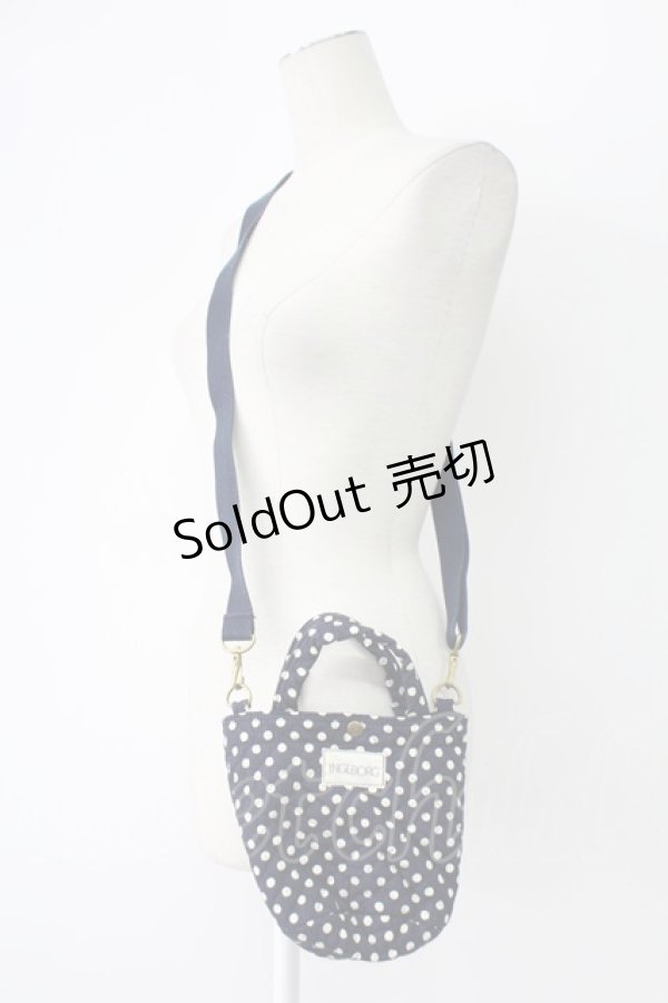 画像1: PINK HOUSE / 水玉ミニショルダーバッグ  ネイビー T-25-12-10-031-LO-BG-OW-ZT-K012 (1)