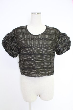 画像: KANEKO ISAO / ピンタック使いドットブラウス【リメイク品】  クロ T-25-12-10-011-EL-BL-OW-ZT