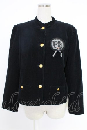 画像: PINK HOUSE / ワッペン使いスエードジャケット  クロ T-25-12-10-014-LO-JA-OW-ZT