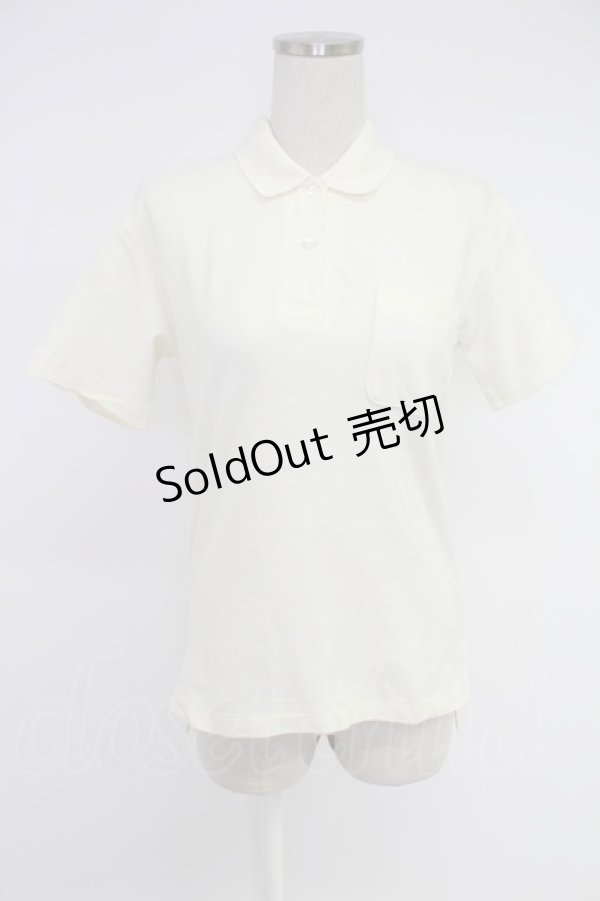 画像1: INGEBORG / ロゴptポロシャツ  アイボリー T-25-12-10-002-LO-TO-OW-ZT191 (1)
