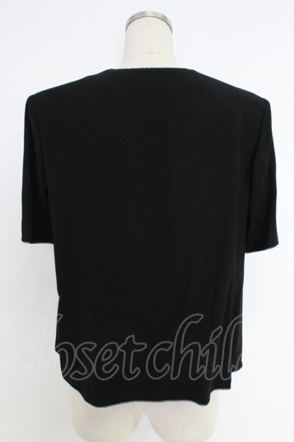 画像2: KANEKO ISAO / ノーカラージャケット  クロ T-25-12-10-015-EL-JA-OW-ZT (2)