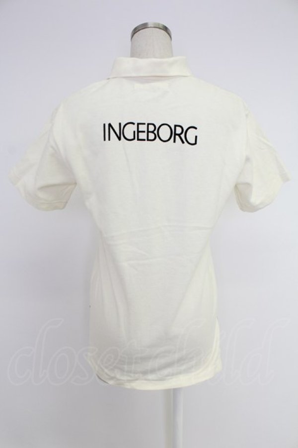 画像2: INGEBORG / ロゴptポロシャツ  アイボリー T-25-12-10-002-LO-TO-OW-ZT (2)