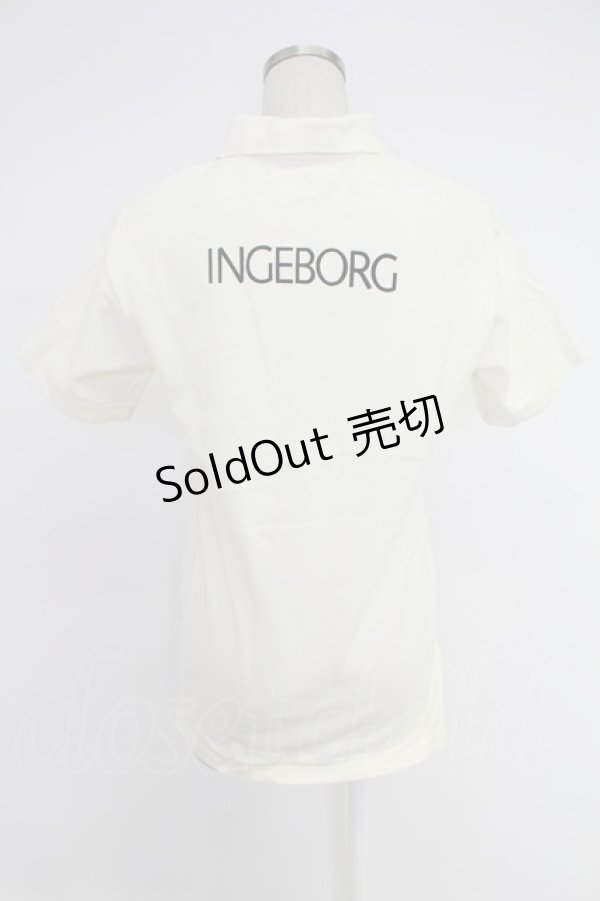 画像2: INGEBORG / ロゴptポロシャツ  アイボリー T-25-12-10-002-LO-TO-OW-ZT191 (2)