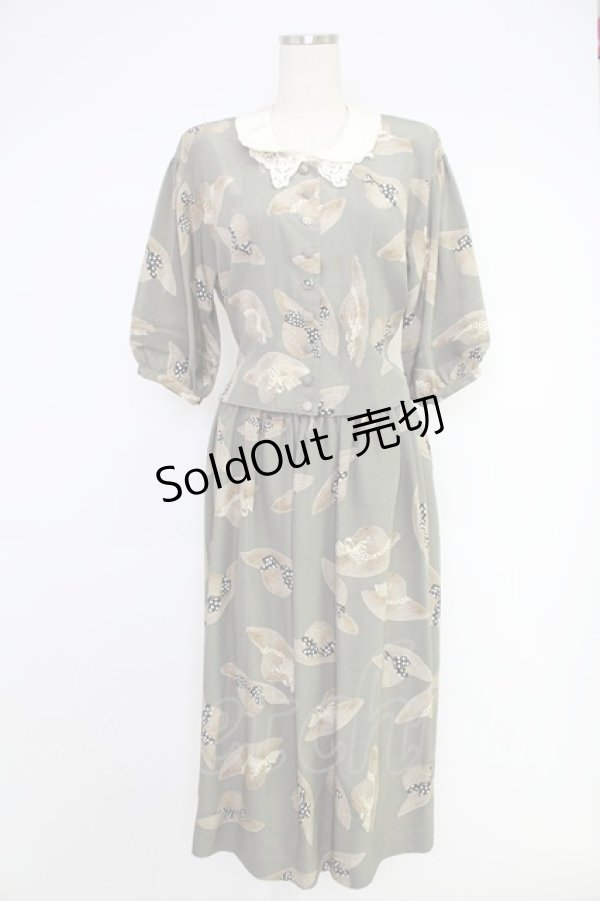 画像1: PINK HOUSE / 帽子柄セットアップ【リメイク品】  グリーン系 T-25-12-10-020-LO-OP-OW-ZT (1)