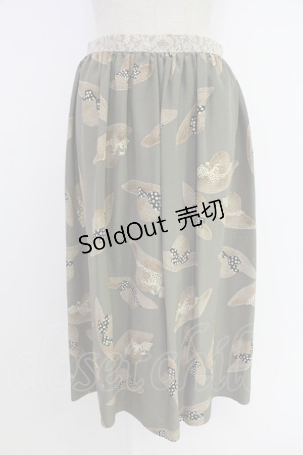 画像4: PINK HOUSE / 帽子柄セットアップ【リメイク品】  グリーン系 T-25-12-10-020-LO-OP-OW-ZT (4)