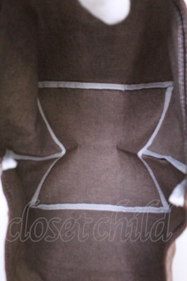 画像4: KANEKO ISAO / デニムトートバッグ  ブラウン T-25-12-10-029-EL-BG-OW-ZT (4)