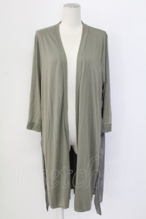 画像: axes femme / ＵＶカットバックプリーツカーディガン  カーキ T-25-12-11-020-AX-TO-SA-ZT