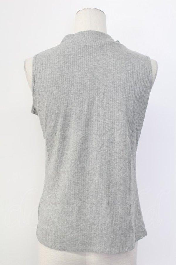 画像2: axes femme / ボトルネックリブタンク M モクグレー T-25-12-11-021-AX-TO-SA-ZT (2)