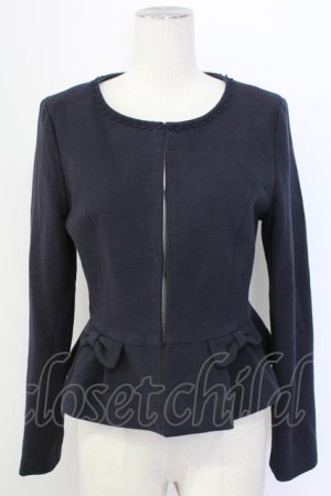 画像: PRIME ATTERN / ノーカラージャケット  ネイビー T-25-12-11-025-LO-JA-SA-ZT