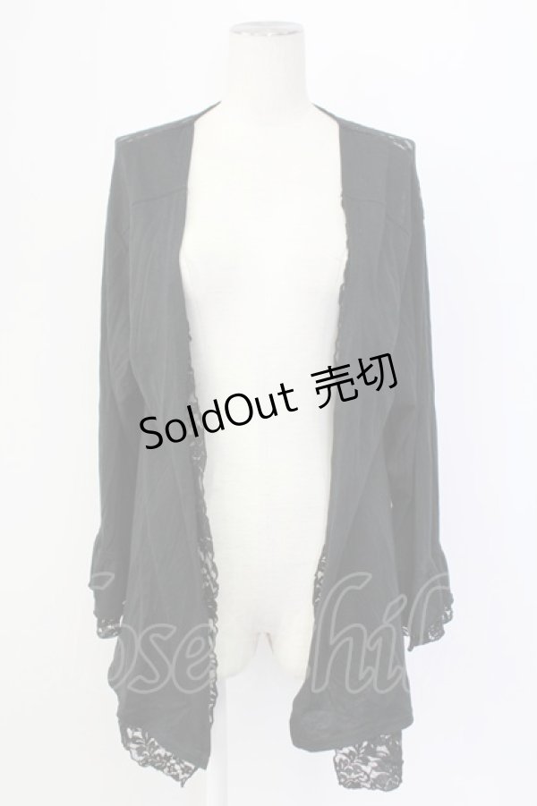 画像1: axes femme / レース重ねUVトッパーカーデ XL クロ T-25-12-11-026-AX-TO-SA-ZI (1)