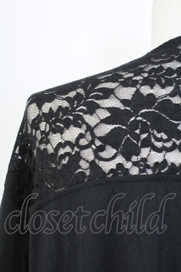 画像3: axes femme / レース重ねUVトッパーカーデ XL クロ T-25-12-11-026-AX-TO-SA-ZT (3)