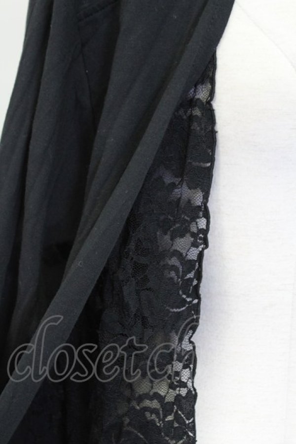 画像4: axes femme / レース重ねUVトッパーカーデ XL クロ T-25-12-11-026-AX-TO-SA-ZT (4)