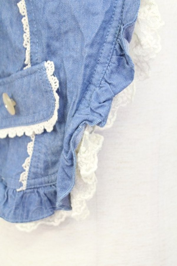 画像4: axes femme / デニムフリルボレロ M ブルー T-25-12-11-029-AX-TO-SA-ZT (4)