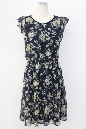 画像: axes femme / 花柄ワンピース M ブルー T-25-12-11-033-AX-BL-SA-ZT