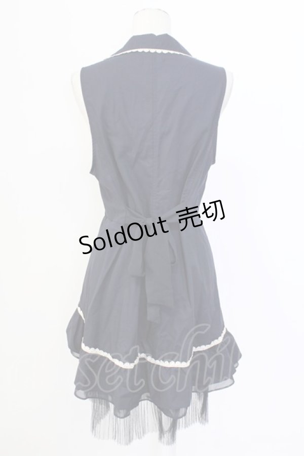 画像2: axes femme / フリルロングベスト M コン T-25-12-11-035-AX-TO-SA-ZT (2)