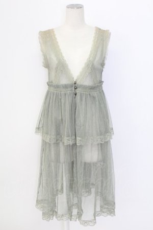 画像: axes femme / ドットチュール重ねジレ M グリーン T-25-12-11-039-AX-TO-SA-ZT