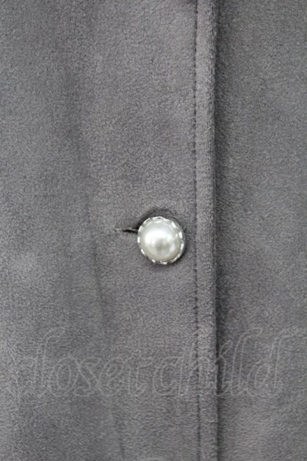 画像4: axes femme / レーススエードコーデイガン  チャコール T-25-12-11-040-AX-TO-SA-ZT (4)