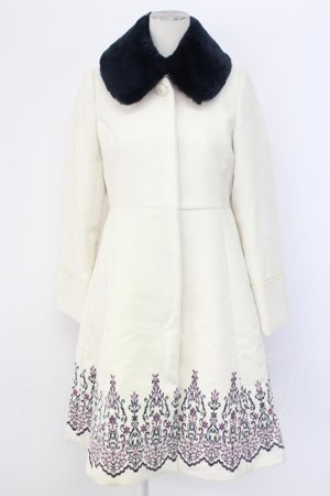 画像: axes femme / オーナメント刺繍入りコート M キナリ T-25-12-11-042-AX-CO-SA-ZT