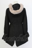 画像2: axes femme / フード付ミドル丈モッズコート L ブラック T-25-12-11-043-AX-CO-SA-ZT (2)