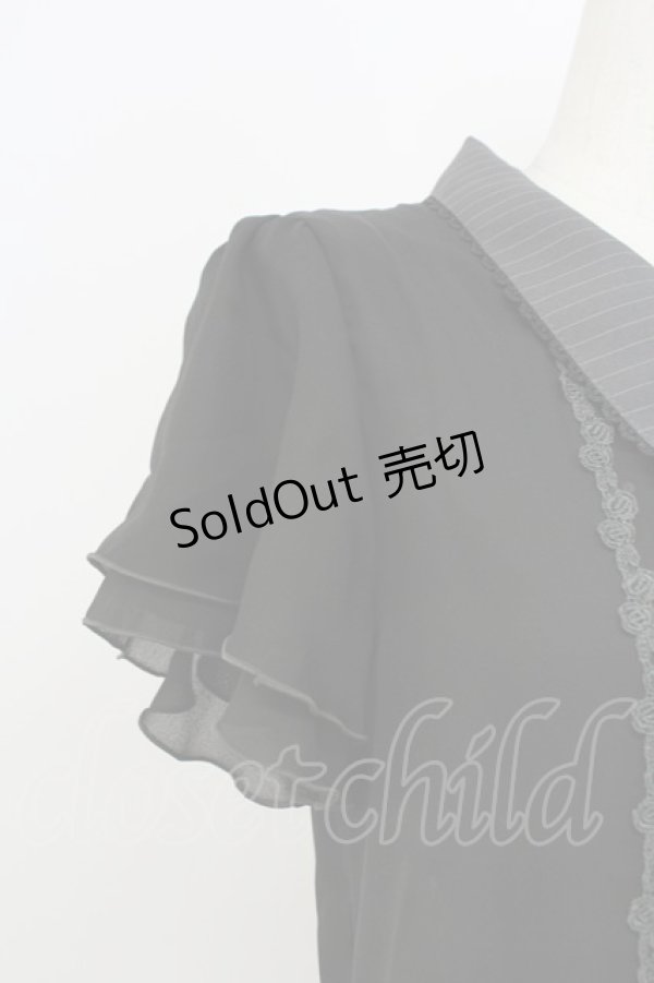 画像4: axes femme / ストライプ切替オールインワン M ブラック T-25-12-11-044-AX-OP-SA-ZI (4)