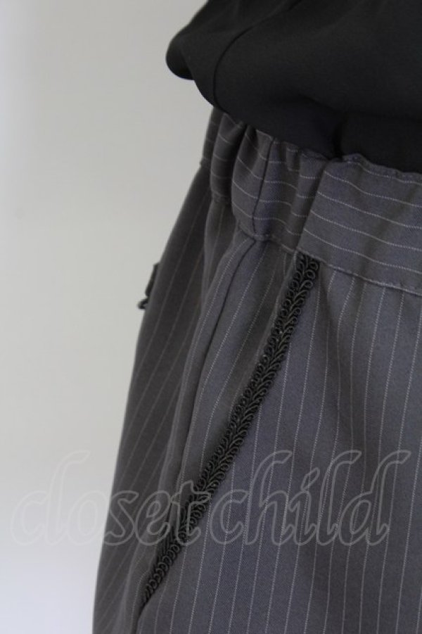 画像5: axes femme / ストライプ切替オールインワン M ブラック T-25-12-11-044-AX-OP-SA-ZT (5)