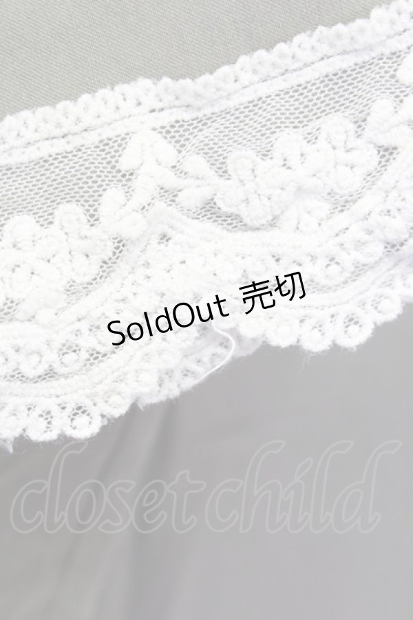 画像4: axes femme / 裾レースストレッチパンツ M グリーン T-25-12-11-045-AX-PA-SA-ZT (4)