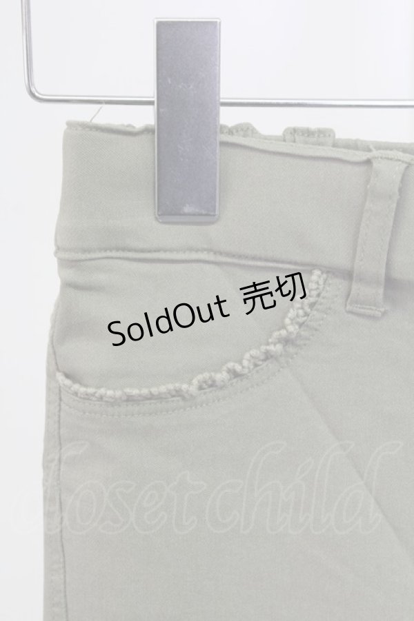 画像5: axes femme / 裾レースストレッチパンツ M グリーン T-25-12-11-045-AX-PA-SA-ZT (5)