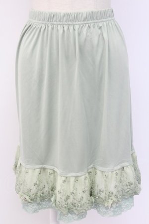 画像: axes femme / お花付きペチスカート M グリーン T-25-12-11-049-AX-SK-SA-ZT