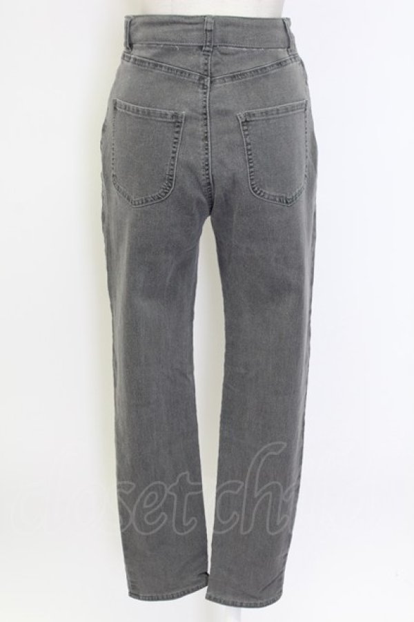 画像2: axes femme / 刺繍スリットフィットデニム M グレー T-25-12-11-051-AX-PA-SA-ZI (2)