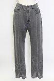 画像1: axes femme / 刺繍スリットフィットデニム L グレー T-25-12-11-052-AX-PA-SA-ZT (1)