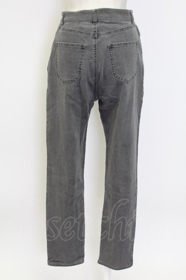 画像2: axes femme / 刺繍スリットフィットデニム L グレー T-25-12-11-052-AX-PA-SA-ZT (2)