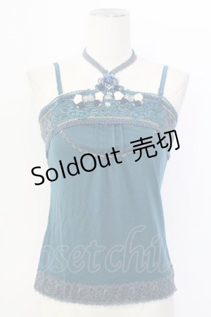 画像: axes femme / ガーデンホルターキャミソール M グリーン T-25-12-11-005-AX-TO-SA-ZI