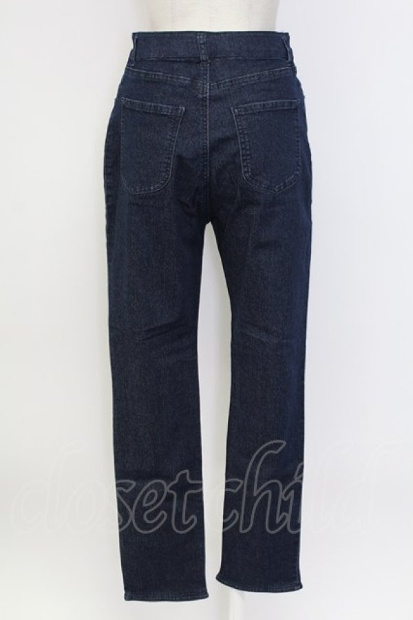 画像2: axes femme / 刺繍スリットフィットデニム L インディゴ T-25-12-11-053-AX-PA-SA-ZI (2)