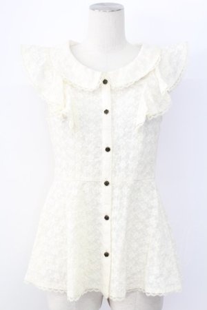 画像: axes femme / 総レースペプラムフリルトップス M キナリ T-25-12-11-007-AX-TO-SA-ZT