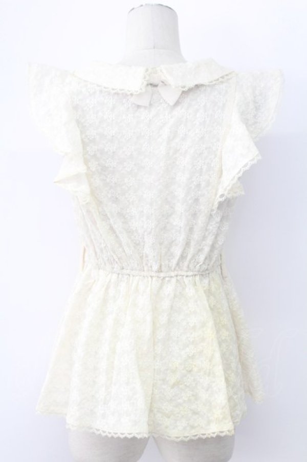 画像2: axes femme / 総レースペプラムフリルトップス M キナリ T-25-12-11-007-AX-TO-SA-ZT (2)