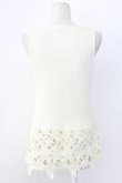 画像2: axes femme / 裾花レースデザインタンクトップ M キナリ T-25-12-11-008-AX-TO-SA-ZT (2)
