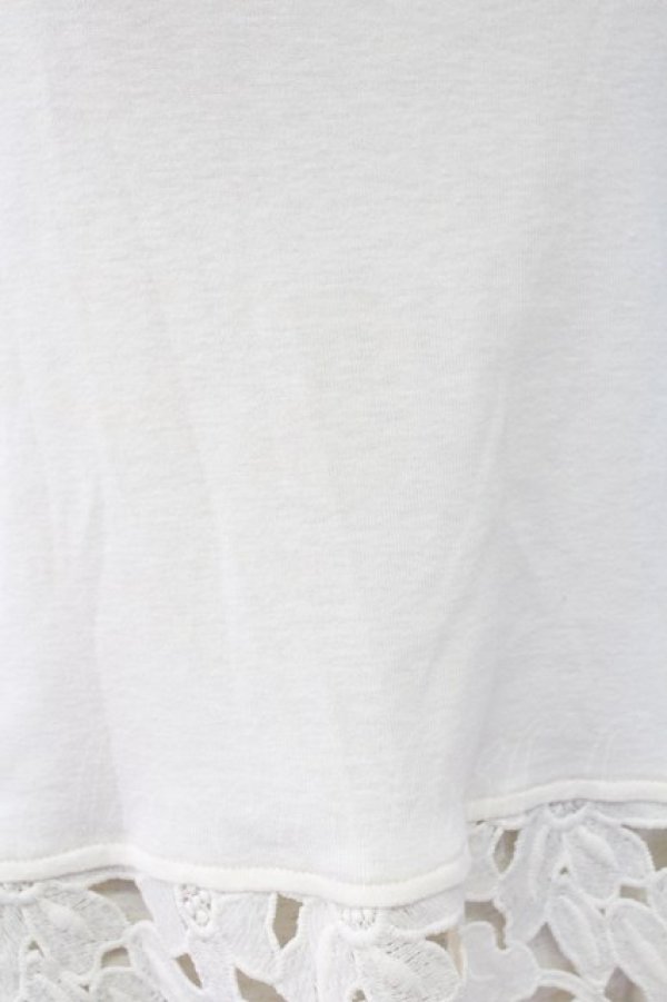 画像3: axes femme / 裾花レースデザインタンクトップ M キナリ T-25-12-11-008-AX-TO-SA-ZT (3)