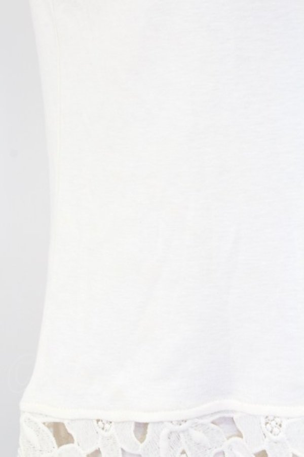 画像4: axes femme / 裾花レースデザインタンクトップ M キナリ T-25-12-11-008-AX-TO-SA-ZT (4)