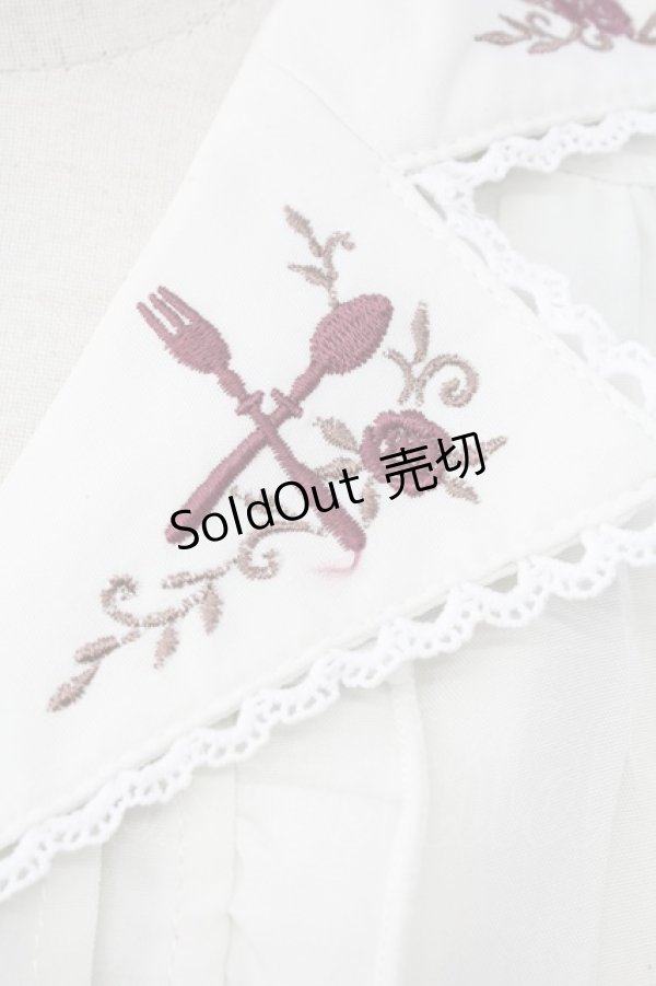 画像5: axes femme / 開襟お茶会刺繍ブラウス  キナリ T-25-12-11-011-AX-BL-SA-ZI (5)