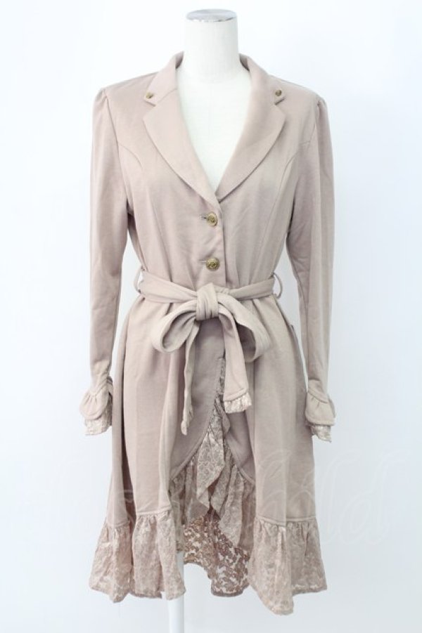 画像1: axes femme / 裏毛素材テーラーコーディガン  ベージュ T-25-12-11-013-AX-TO-SA-ZT (1)