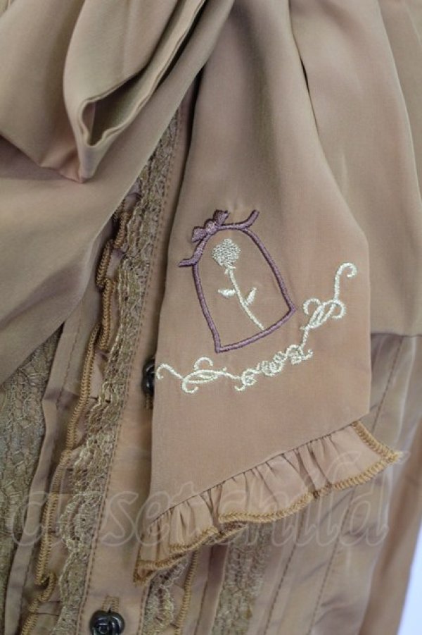 画像3: axes femme / フェミニンボータイブラウス/美女と野獣 M キャメル T-25-12-11-015-AX-BL-SA-ZT (3)