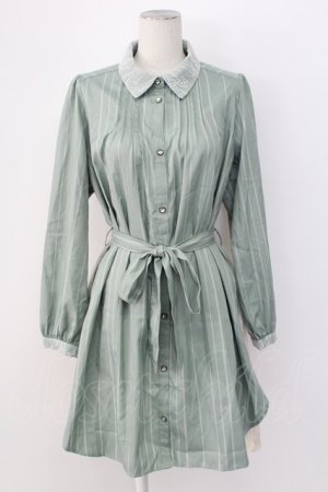 画像: axes femme / バックシャンストライプチュニ M グリーン T-25-12-11-017-AX-OP-SA-ZT