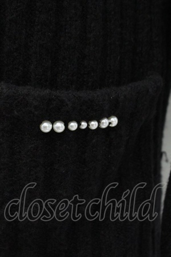 画像3: axes femme / リブ編みガウン風カーディガン  黒 T-25-12-14-015-AX-TO-SA-ZT (3)