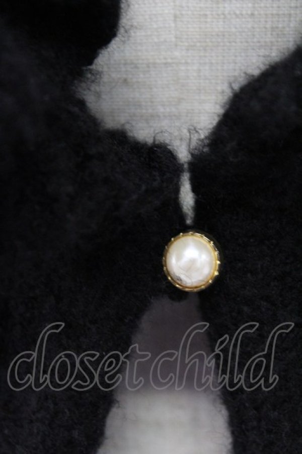 画像4: axes femme / リブ編みガウン風カーディガン  黒 T-25-12-14-015-AX-TO-SA-ZT (4)