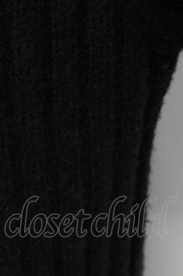 画像6: axes femme / リブ編みガウン風カーディガン  黒 T-25-12-14-015-AX-TO-SA-ZT (6)