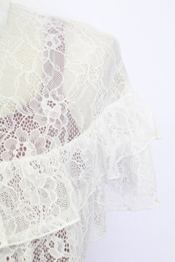 画像4: axes femme POETIQUE / レースケープ付キャミワンピース  ピンクＸ白 T-25-12-14-016-AX-OP-SA-ZT (4)