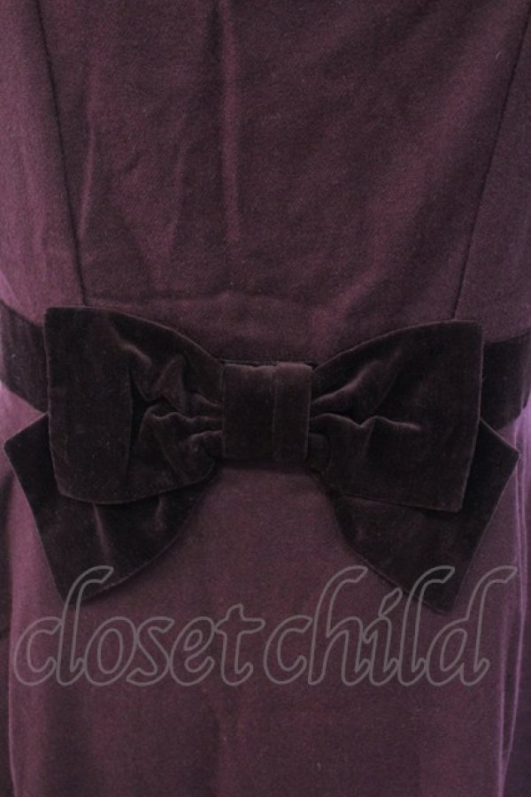 画像3: Jane Marple / 別珍リボンジャンパースカート  ボルドー T-25-12-14-017-JM-OP-SA-ZT (3)