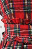 画像6: Jamieエーエヌケー / タータンチェックレース袖ワンピース  赤チェックｘ白 T-25-12-14-018-0-OP-SA-ZT (6)